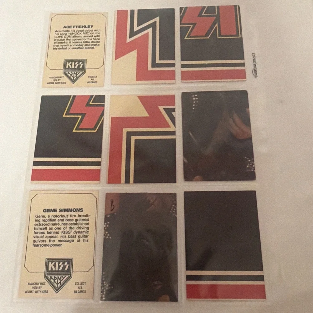 KISS 1978 Donruss Complete Series 1 Card Set 1-66 Gene Simmons Peter Criss